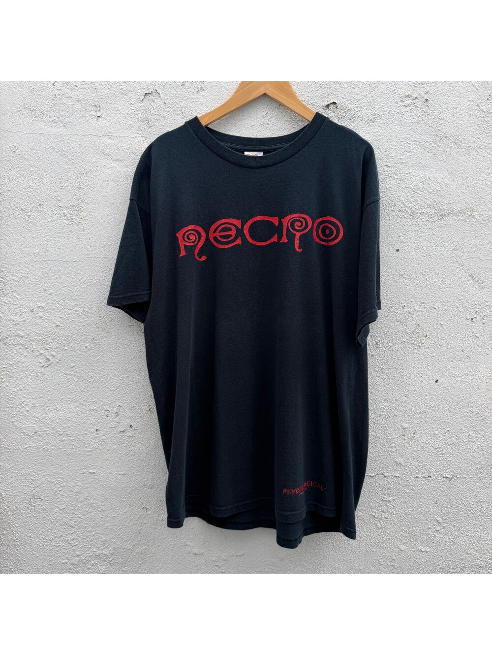 Vintage NECRO Pyschological Records Rap Tshirt 90s